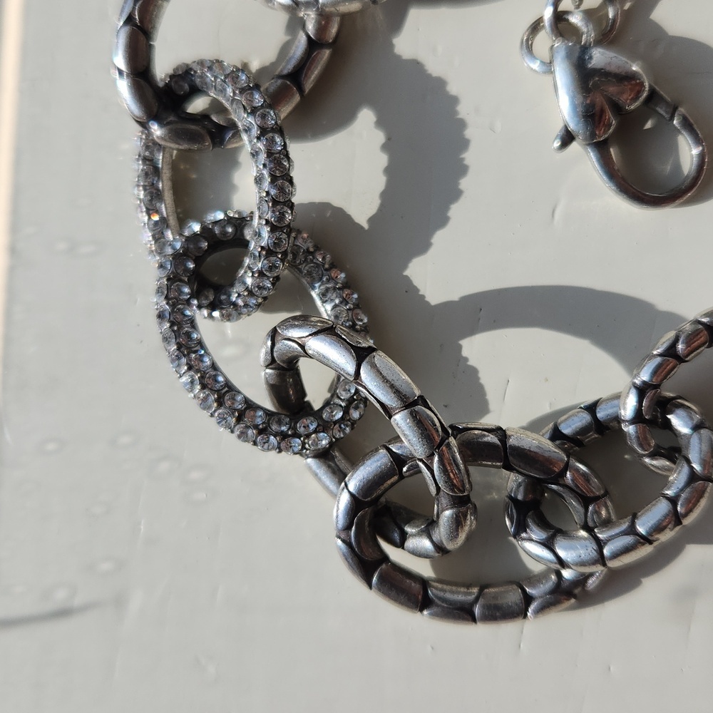 Brighton Silvertone Link Studded Bracelet - Picture 4 of 4